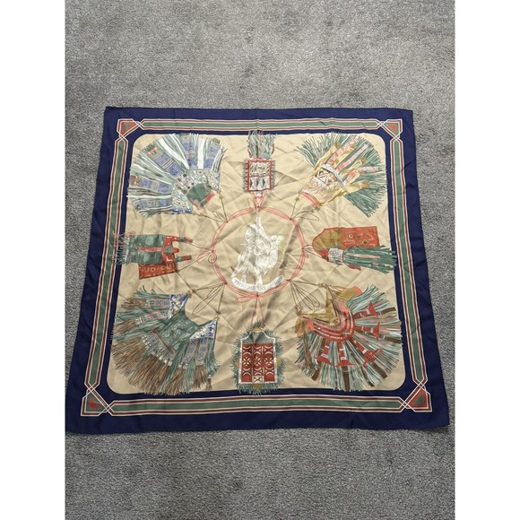 Authentic HERMES "CUIRS DU DESERT" Silk Scarf Carre - Picture 8 of 8